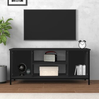 Tv-meubel 102x35x45 cm bewerkt hout zwart 3