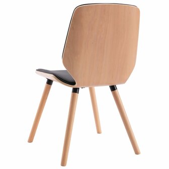 Eetkamerstoelen 2 st kunstleer zwart 6