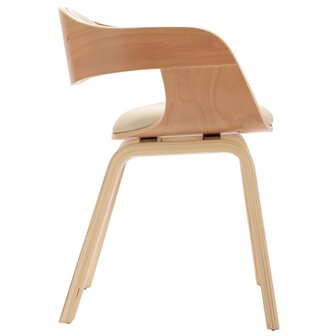 Eetkamerstoelen 2 st gebogen hout en kunstleer 5