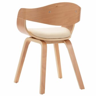 Eetkamerstoelen 2 st gebogen hout en kunstleer 6