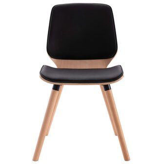 Eetkamerstoelen 6 st kunstleer zwart 4