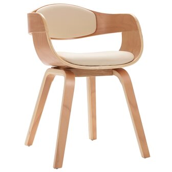 Eetkamerstoelen 4 st gebogen hout en kunstleer 3