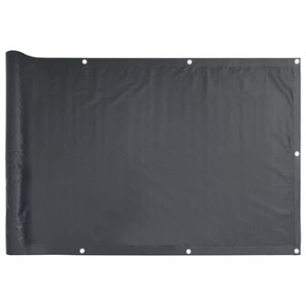 Tuinscherm 500x75 cm PVC antracietkleurig 2