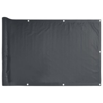 Tuinscherm 800x75 cm PVC antracietkleurig 2