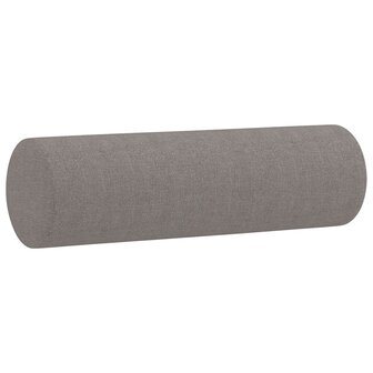 Tweezitsbank met sierkussens 140 cm stof taupe 6