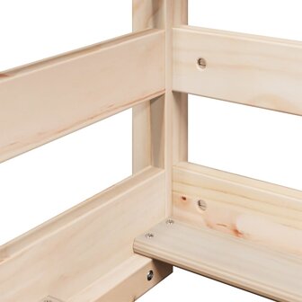 Halfhoogslaper met ladder en bedhuis grenenhout 90x190 cm 9