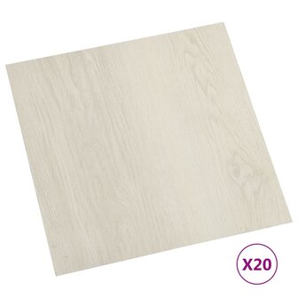 Vloerplanken 20 st zelfklevend 1,86 m&sup2; PVC beige 2