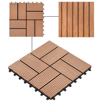 11 st Terrastegel 30x30 cm 1 m&sup2; HKC bruin 4