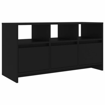 Tv-meubel 102x37,5x52,5 cm bewerkt hout zwart 2