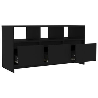 Tv-meubel 102x37,5x52,5 cm bewerkt hout zwart 5