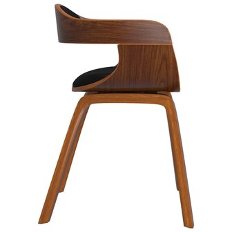 Eetkamerstoelen 6 st gebogen hout en kunstleer zwart 5