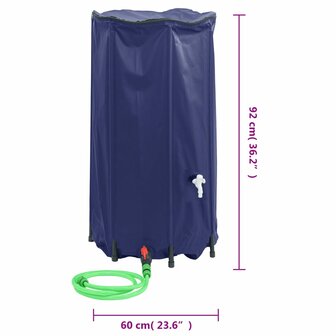 Watertank met kraan opvouwbaar 250 L PVC 9