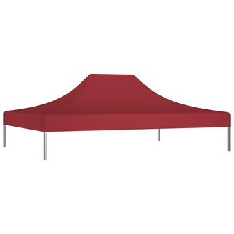 Partytentdak 270 g/m&sup2; 4x3 m bordeauxrood 2