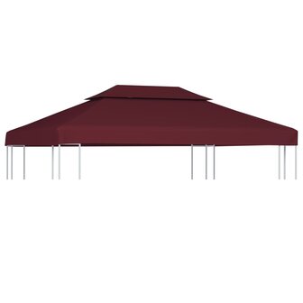 Prieeldak 2-laags 4x3m 310 g/m&sup2; bordeaux 1