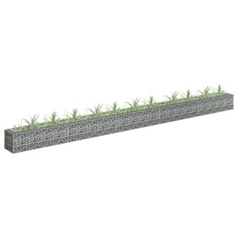 Gabion plantenbak verhoogd 450x30x30 cm gegalvaniseerd staal 1