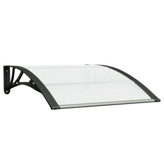 Deurluifel 100x75 cm polycarbonaat zwart en transparant 2