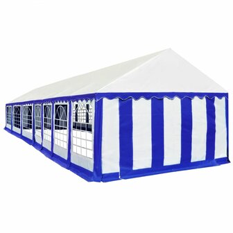 Partytentdoek 6x14 m blauw en wit 3