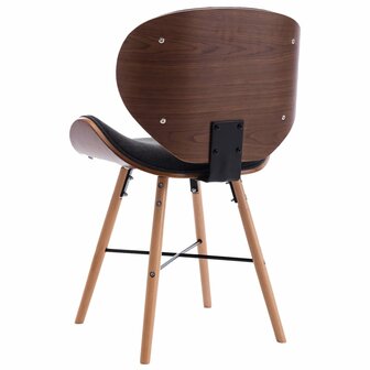 Eetkamerstoelen 2 st stof en gebogen hout donkergrijs 6