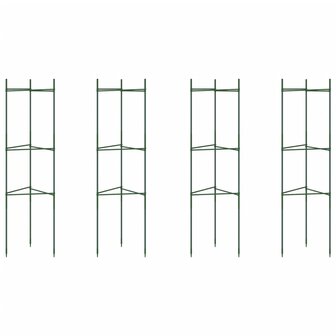 Tomatenkooien 4 st 116 cm staal en polypropeen 2