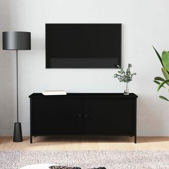 Tv-meubel 102x35x45 cm bewerkt hout zwart 1