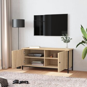 Tv-meubel 102x35x45 cm bewerkt hout sonoma eikenkleurig 3