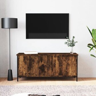 Tv-meubel 102x35x45 cm bewerkt hout gerookt eikenkleurig 1