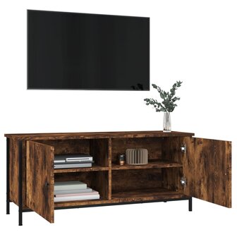 Tv-meubel 102x35x45 cm bewerkt hout gerookt eikenkleurig 4