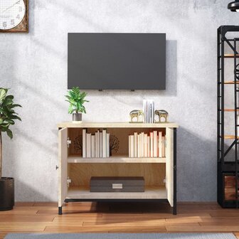 Tv-meubel met deuren 60x35x45 cm bewerkt hout sonoma eikenkleur 3