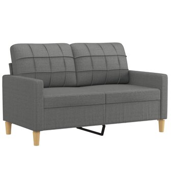 2-delige Loungeset met kussens stof donkergrijs 3