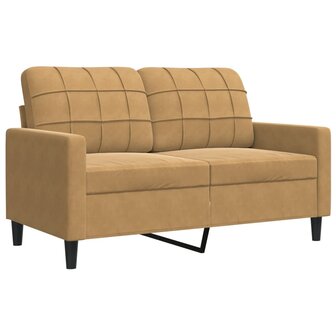 3-delige Loungeset met kussens fluweel bruin 4