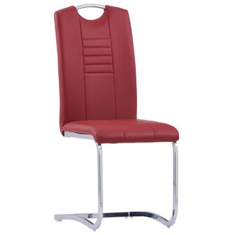 Eetkamerstoelen 6 st kunstleer rood 2