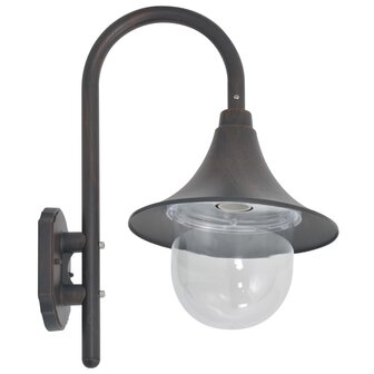 Tuin wandlamp E27 42 cm aluminium brons 3