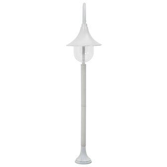 Paalverlichting tuin E27 120 cm aluminium wit 2