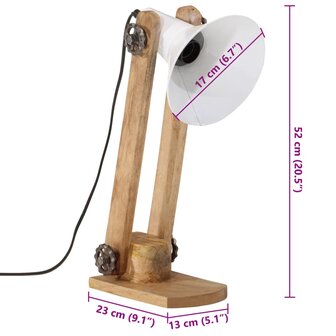 Bureaulamp 25 W E27 23x13x52 cm wit 11