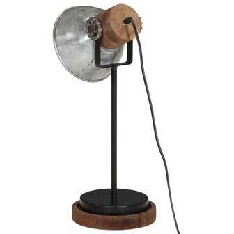 Bureaulamp 25 W E27 17x17x50 cm vintage zilverkleurig 5