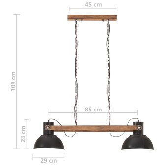 Hanglamp industrieel 25 W E27 109 cm zwart 11