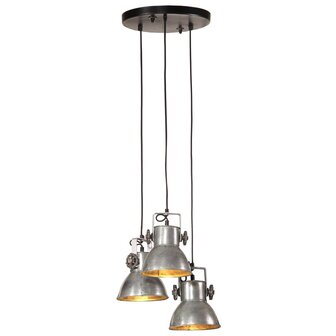 Hanglamp 25 W E27 30x30x100 cm vintage zilverkleurig 1