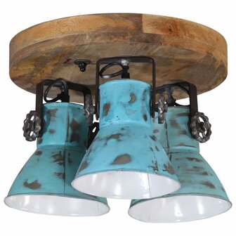 Plafondlamp 25 W E27 35x35x25 cm verweerd blauw 3