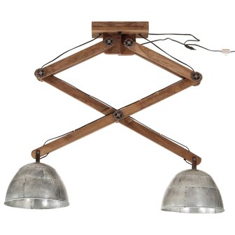 Plafondlamp 25 W E27 29x18x85 cm vintage zilverkleurig 3