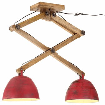 Plafondlamp 25 W E27 29x18x85 cm verweerd rood 1