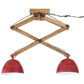 Plafondlamp 25 W E27 29x18x85 cm verweerd rood 3