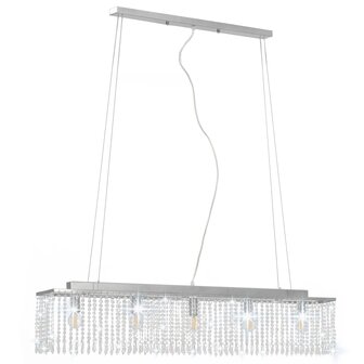 Plafondlamp met kristallen kralen 104 cm zilverkleurig  3