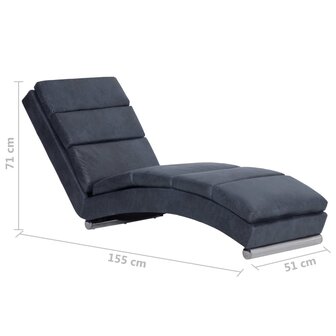 Chaise longue kunstsu&egrave;de grijs 8