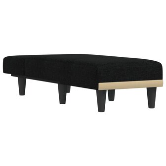 Chaise longue stof zwart 3