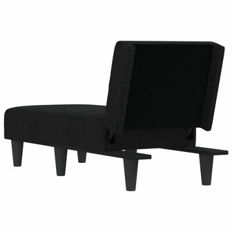 Chaise longue stof zwart 5