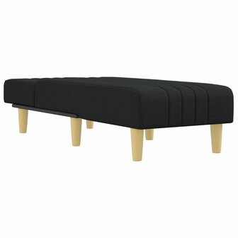 Chaise longue stof zwart 3