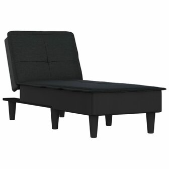 Chaise longue stof zwart 2