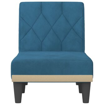 Chaise longue fluweel blauw 4