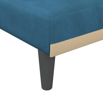 Chaise longue fluweel blauw 7