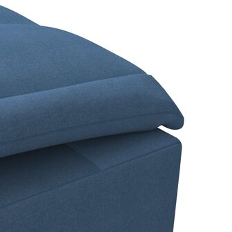 Massage chaise longue met bolster stof blauw 8